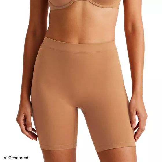 Women's Mid Waist Thigh Shaper Contour Flex Bottoms - primary