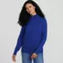 Women's Cotton Mock Neck Quarter Zip Sweater, Front