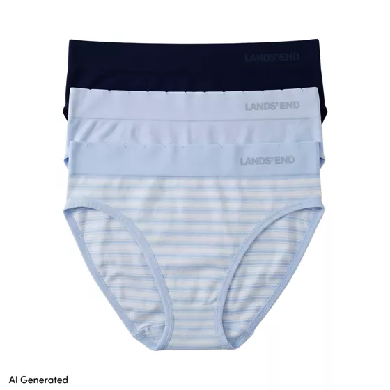 Womens Mid Rise Bikini Brief Soft Fit Seamless Panties 3 Pack - primary