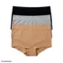 Womens Mid Rise Boyshort Soft Fit Seamless Panties 3 Pack, alternative image