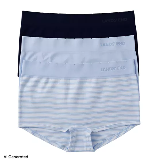 Womens Mid Rise Boyshort Soft Fit Seamless Panties 3 Pack - primary