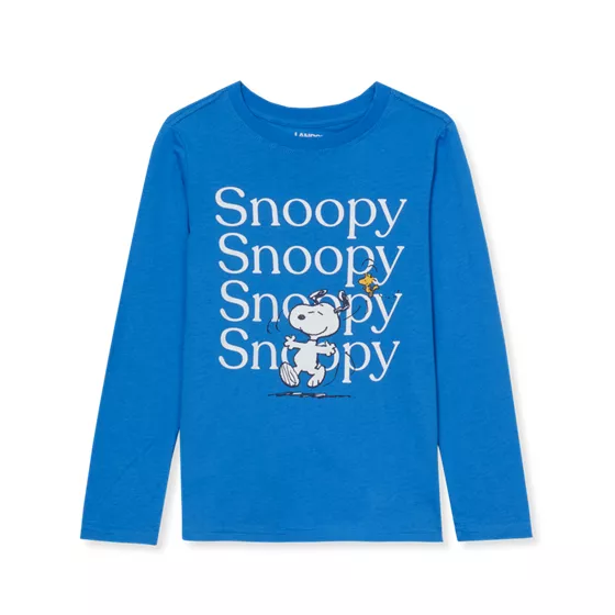 Peanuts™ x Lands' End Boys Long Sleeve Graphic Tee - primary