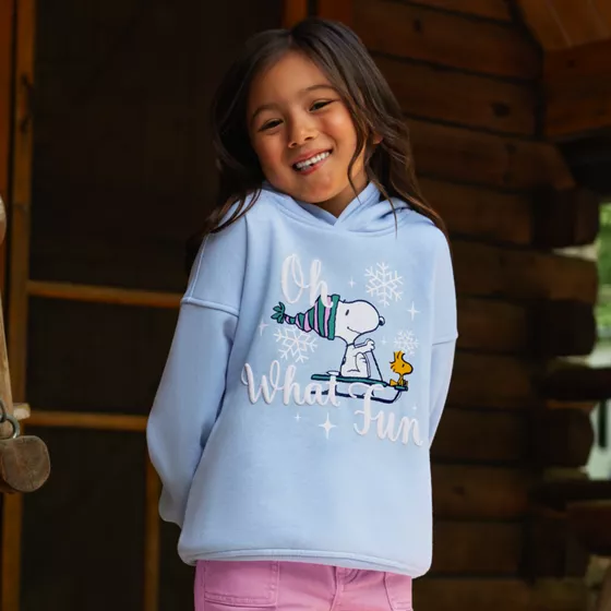 Peanuts™ x Lands' End Girls Oversized Hoodie - primary