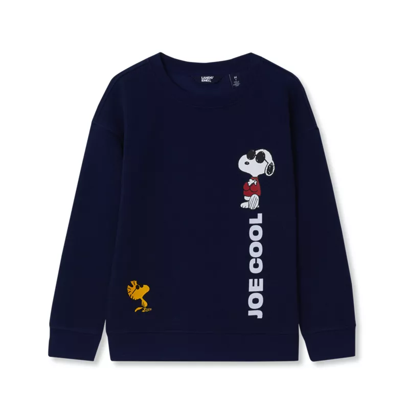 Peanuts™ x Lands' End Kids Crewneck Sweatshirt, alternative image