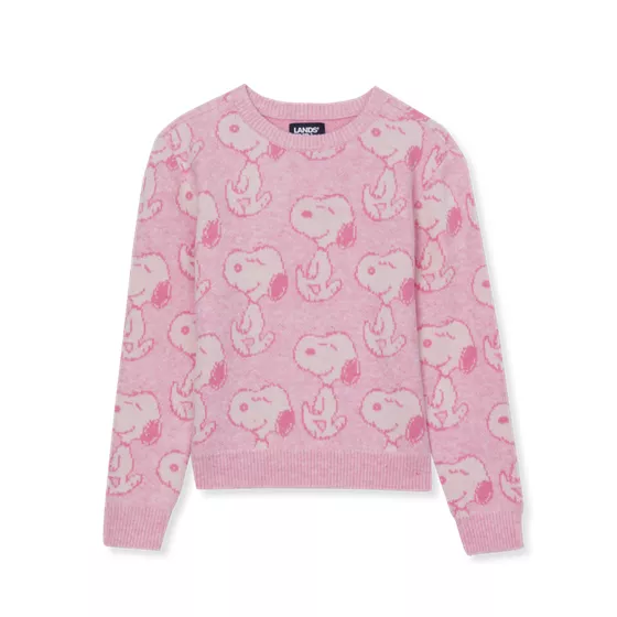 Peanuts™ x Lands' End Girls Graphic Sweater - primary