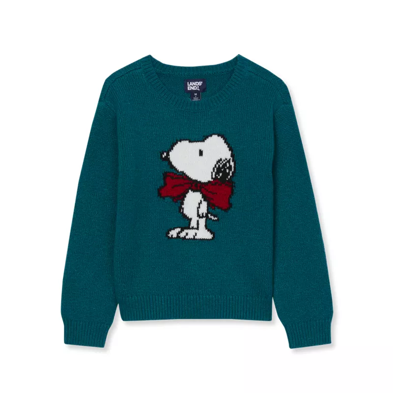 Peanuts™ x Lands' End Girls Graphic Sweater, alternative image