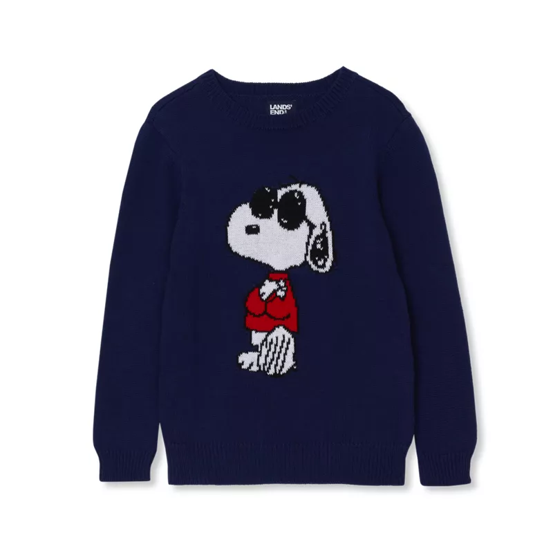 Peanuts™ x Lands' End Boys Festive Sweater, alternative image