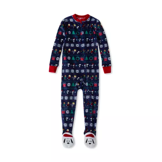 Peanuts™ x Lands' End Infant Footed Onesie - primary