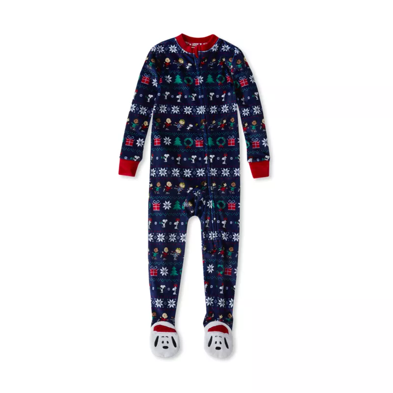 Peanuts™ x Lands' End Infant Footed Onesie, alternative image