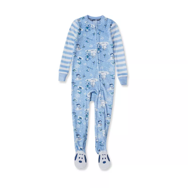 Peanuts™ x Lands' End Infant Footed Onesie, alternative image