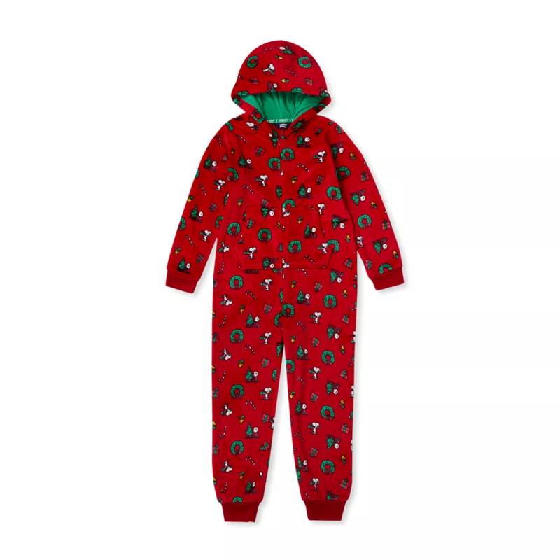 Peanuts™ x Lands' End Kids Plush Onesie, alternative image