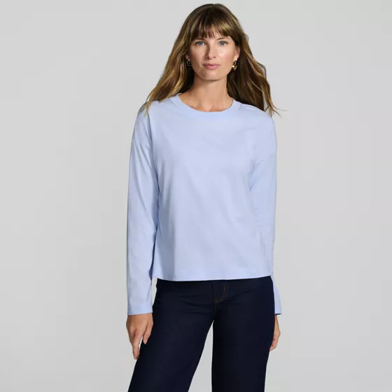 Women's Super T Long Sleeve Modern Crop Crew - primary