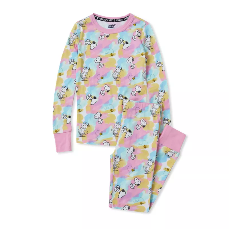 Peanuts™ x Lands' End Kids Long Sleeve Snug Fit Pajama Set, alternative image