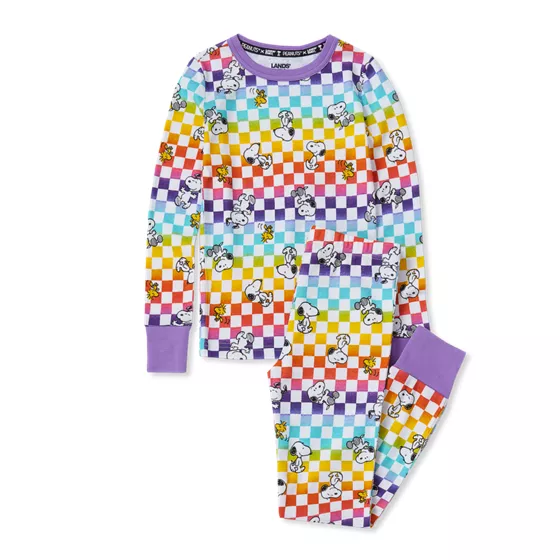 Peanuts™ x Lands' End Kids Long Sleeve Snug Fit Pajama Set - primary