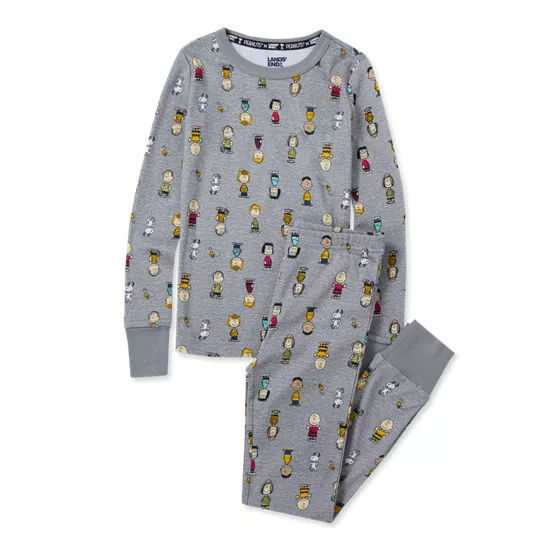 Peanuts™ x Lands' End Kids Long Sleeve Snug Fit Pajama Set - primary