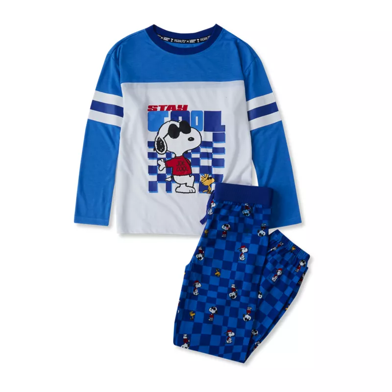 Peanuts™ x Lands' End Boys Jersey Sleep Set, alternative image
