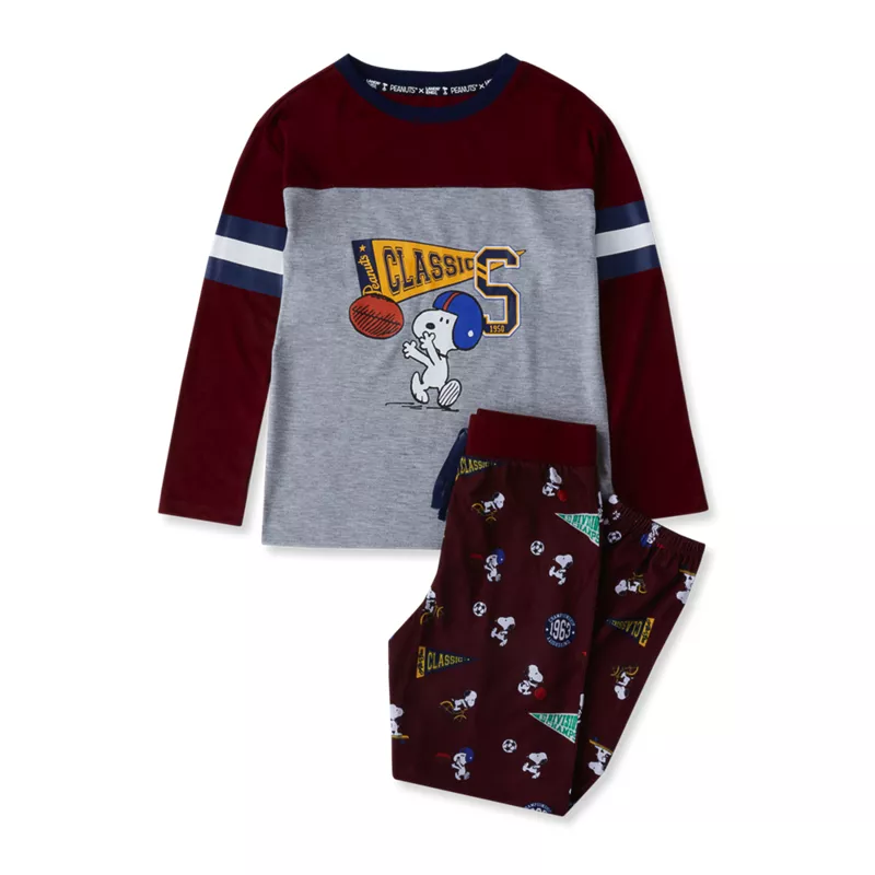Peanuts™ x Lands' End Boys Jersey Sleep Set, alternative image