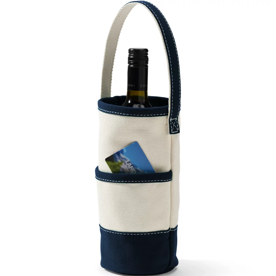 Canvas Wine Bottle Tote view 1