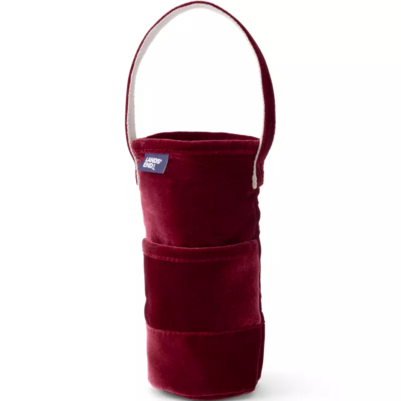 Velvet Wine Bottle Tote, Front