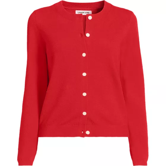 Women's CashTouch Crew Neck Cardigan Sweater - primary