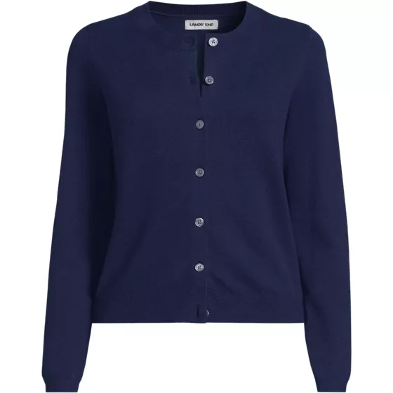 Women's CashTouch Crew Neck Cardigan Sweater - primary