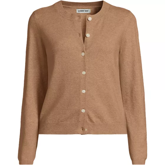 Women's CashTouch Crew Neck Cardigan Sweater - primary