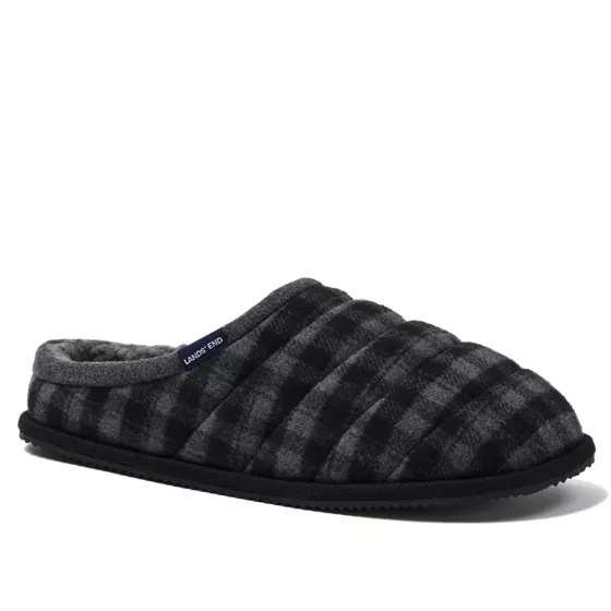 Men's Quilted Flannel Slippers - primary