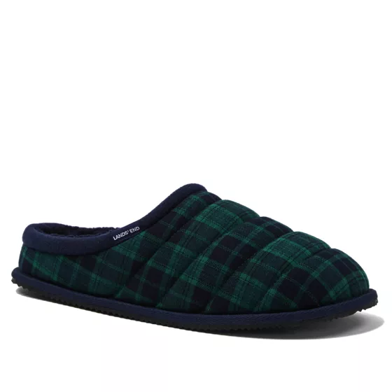 Men's Quilted Flannel Slippers - primary