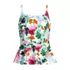 Women's Plus Size Full Coverage Underwire Peplum Tankini Top, Front
