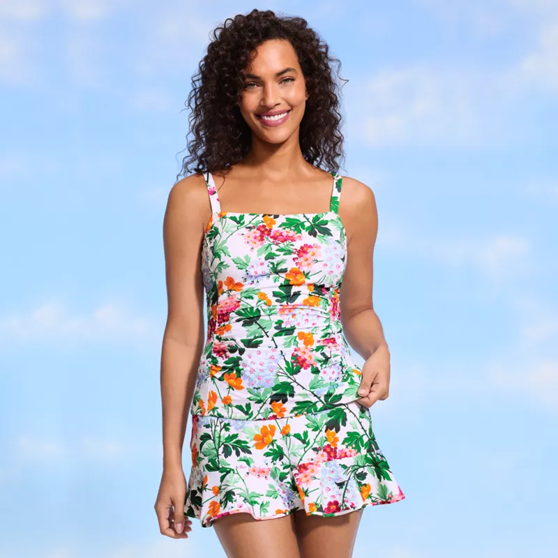 Women's Swim Targeted Control Tankini Top, alternative image