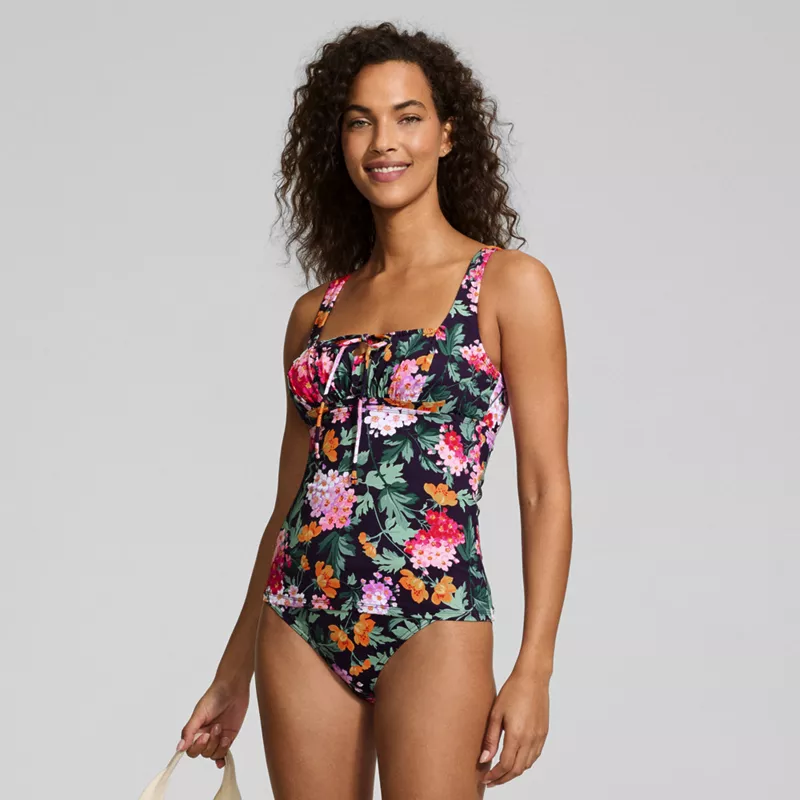 Women's Shirred Tankini Top, alternative image