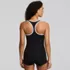 Womens Tugless Zip Romper One Piece Swimsuit, Back