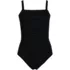 Women's Plus Size Square Neck One Piece Swimsuit, Front