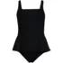 Women's Full Coverage Underwire Square Neck Peplum One Piece Swimsuit, Front