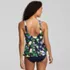 Women's Full Coverage Underwire Square Neck Peplum One Piece Swimsuit, Back