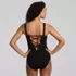 Women's Underwire Tie-Back Scoop Neck One Piece Swimsuit, Back