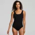 Women's Underwire Tie-Back Scoop Neck One Piece Swimsuit, Front