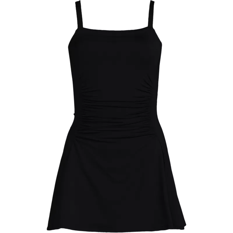 Women's Plus Size Square Neck Swim Dress, Front