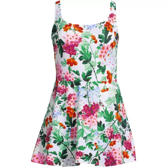 Women's Plus Size Tugless Tank Swim Dress - primary