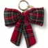 Plaid Bow Bag Charm, Front