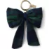 Plaid Bow Bag Charm, Front