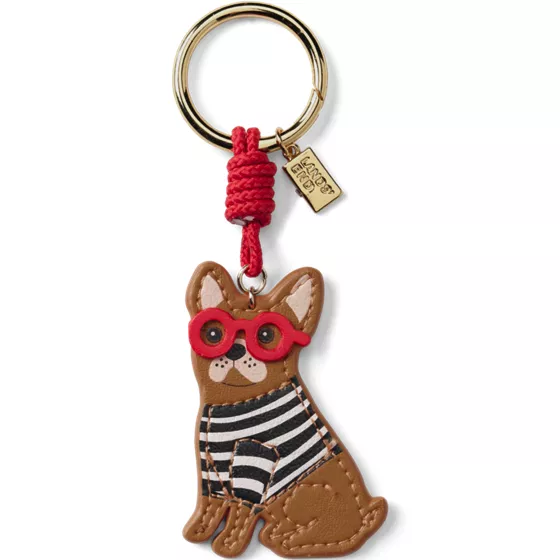 Glasses Bulldog Bag Charm - primary