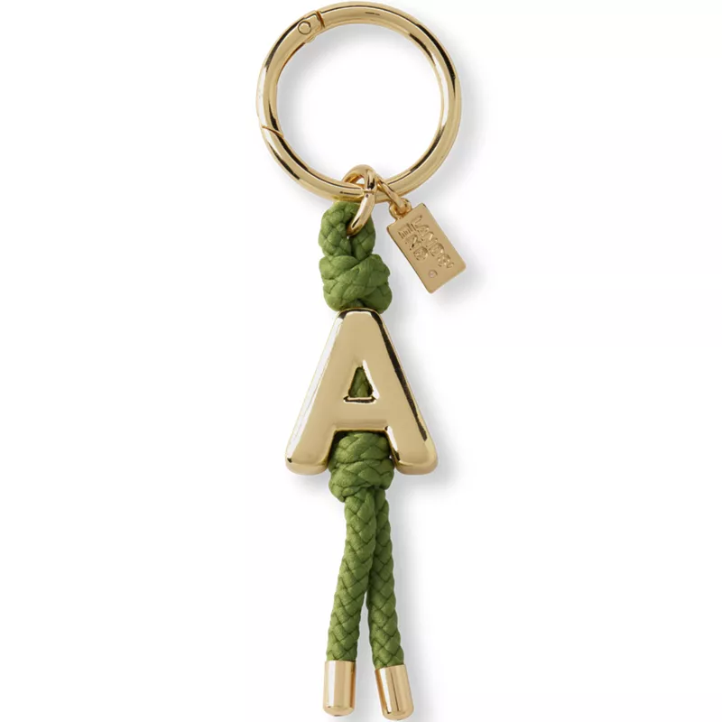 Gold Letter A Bag Charm, Front
