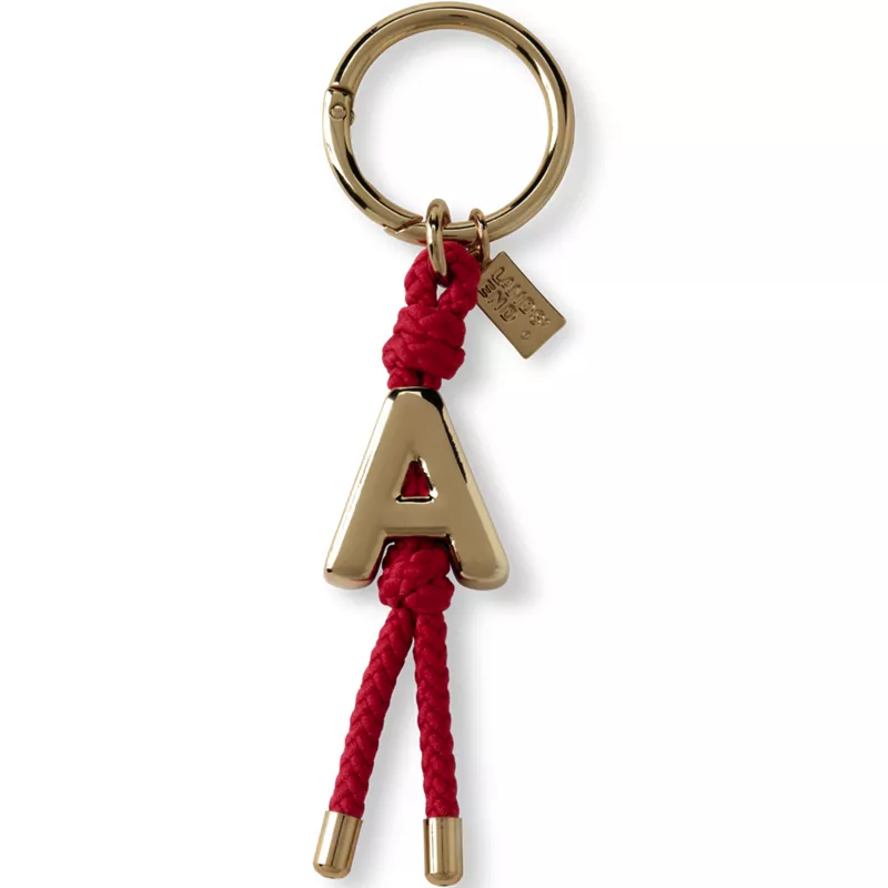 Gold Letter A Bag Charm, Front