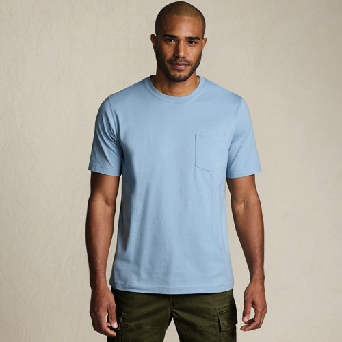 ★★ ★★ solid pocket t-shirt T12F1TPO110MT1YB Men's Super-T Short Sleeve T-Shirt with Pocket | Lands' End