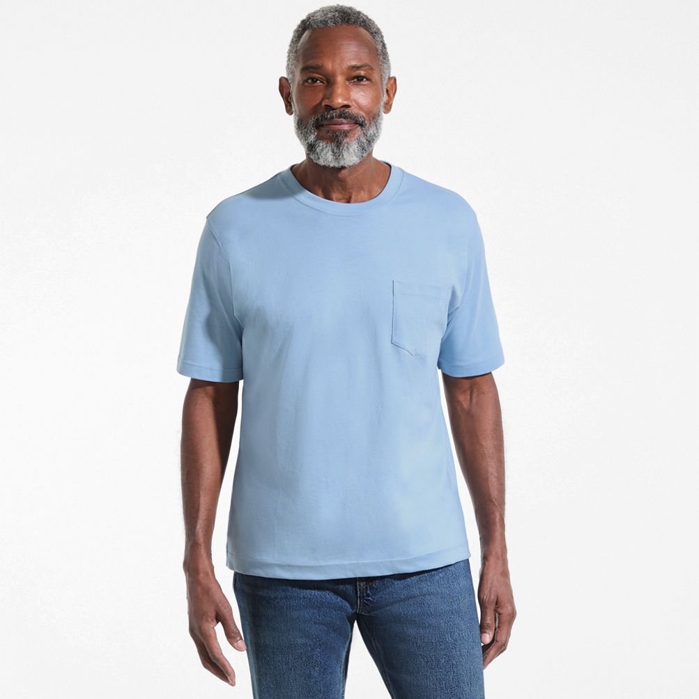 Men's Super-T Short Sleeve T-Shirt with Pocket | Lands' End