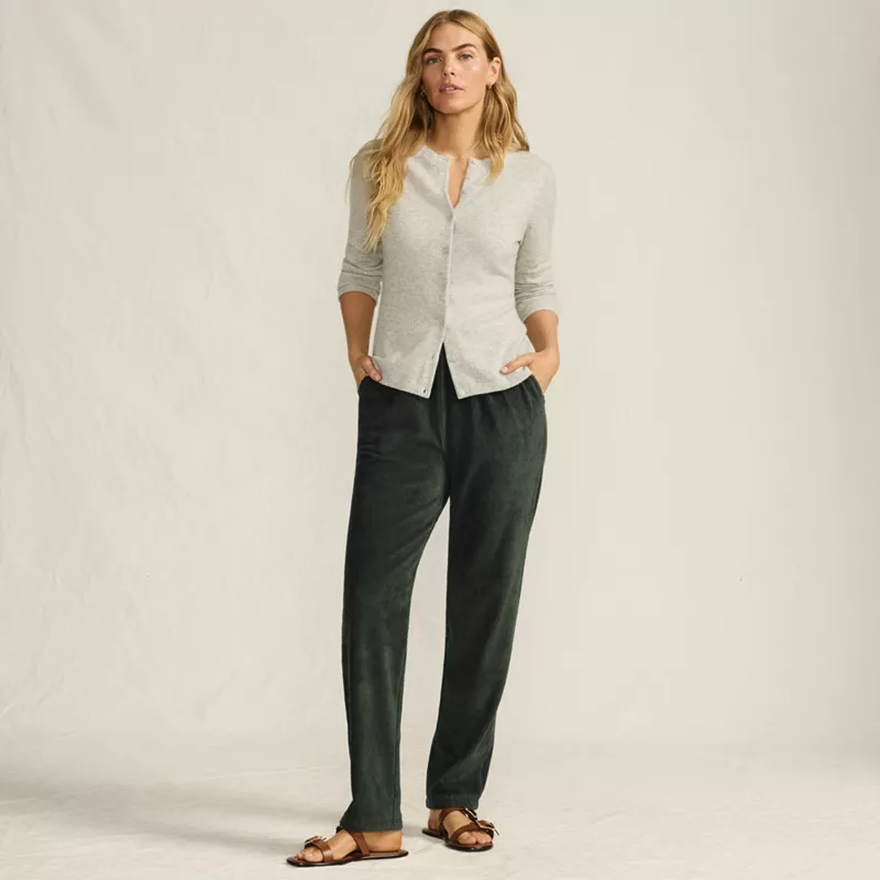 Women's Sport Knit High Rise Corduroy Pants, alternative image