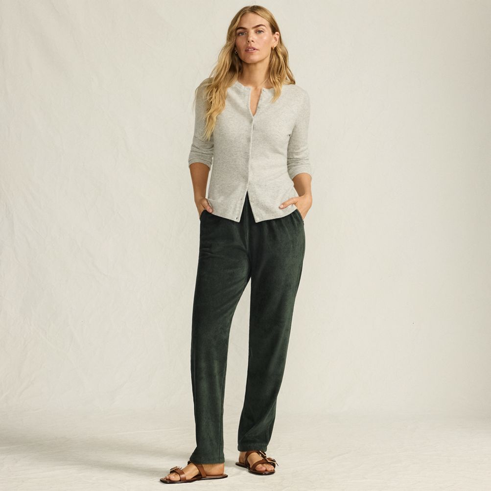 Women's Sport Knit High Rise Corduroy Pants Lands' End
