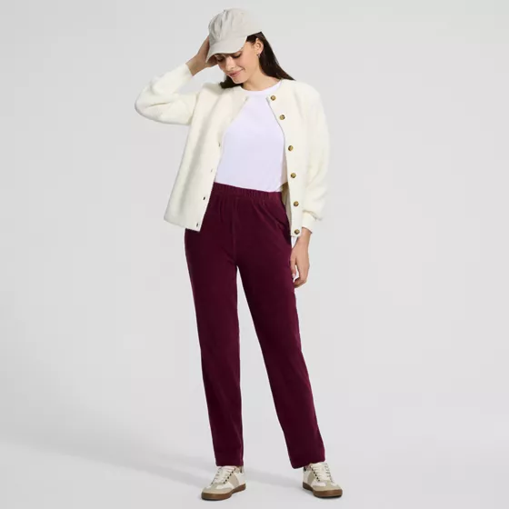 Women's Sport Knit High Rise Corduroy Pants - primary