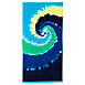 Kids Swirl Tie Dye Beach Towel, Front